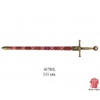 Leggendaria spada Excalibur di Re Artù fodero rosso