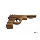 Pistola in legno con elastici corta