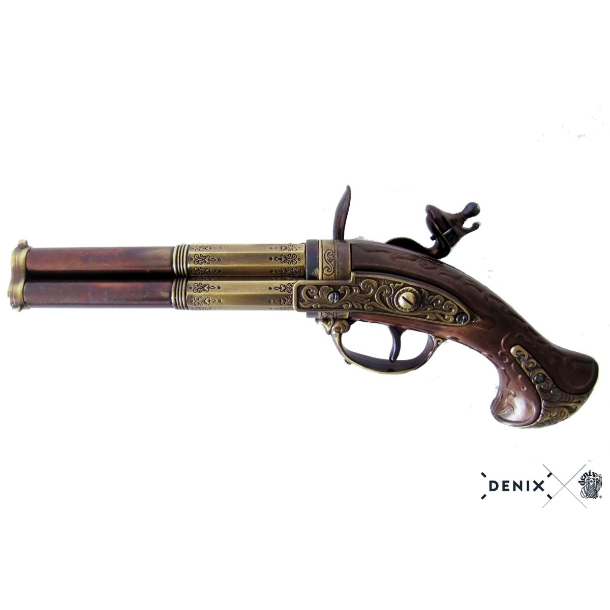 Pistola A Pietra Focaia A 3 Canne Girevoli   5309