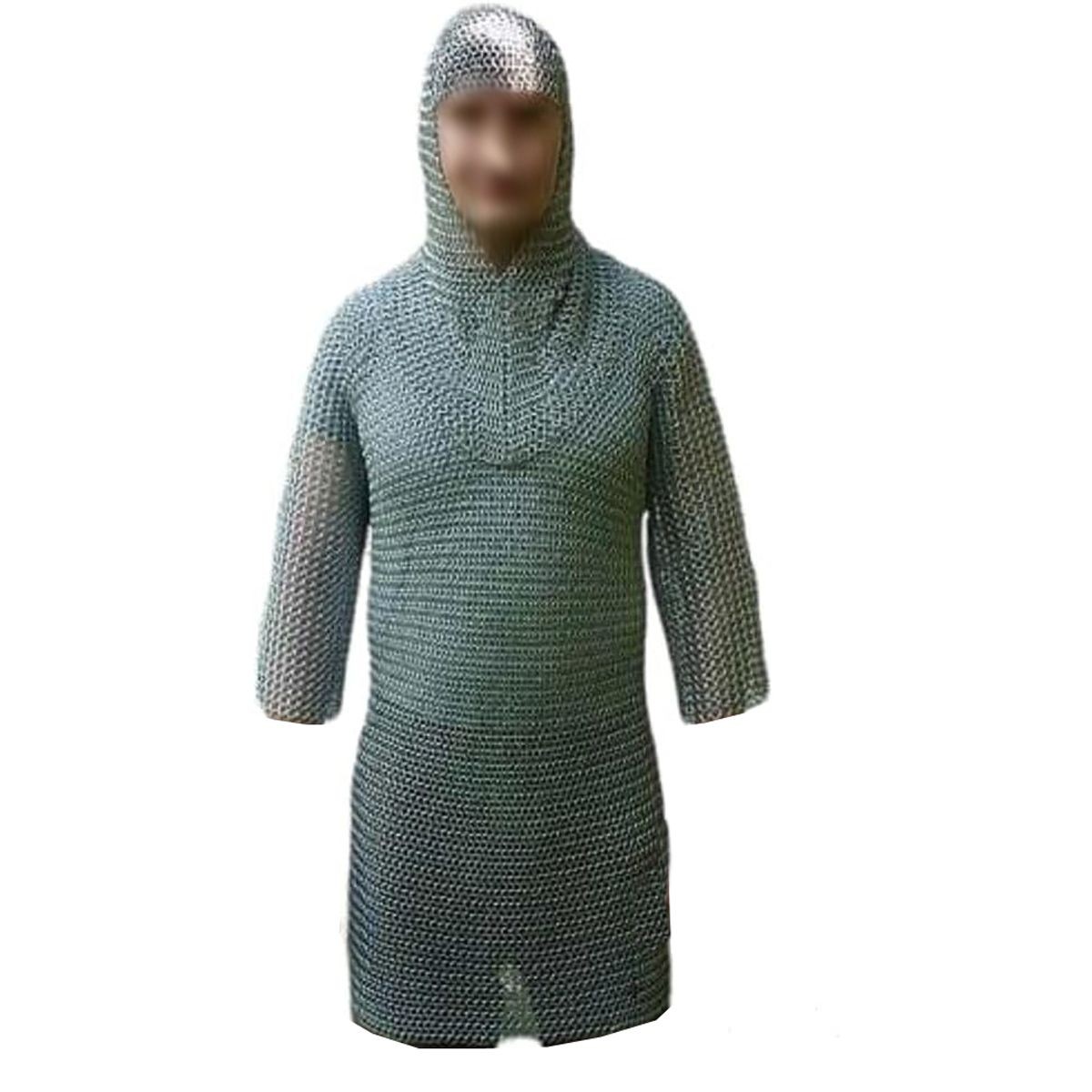 Set completo cotta di maglia e camaglio rivettati