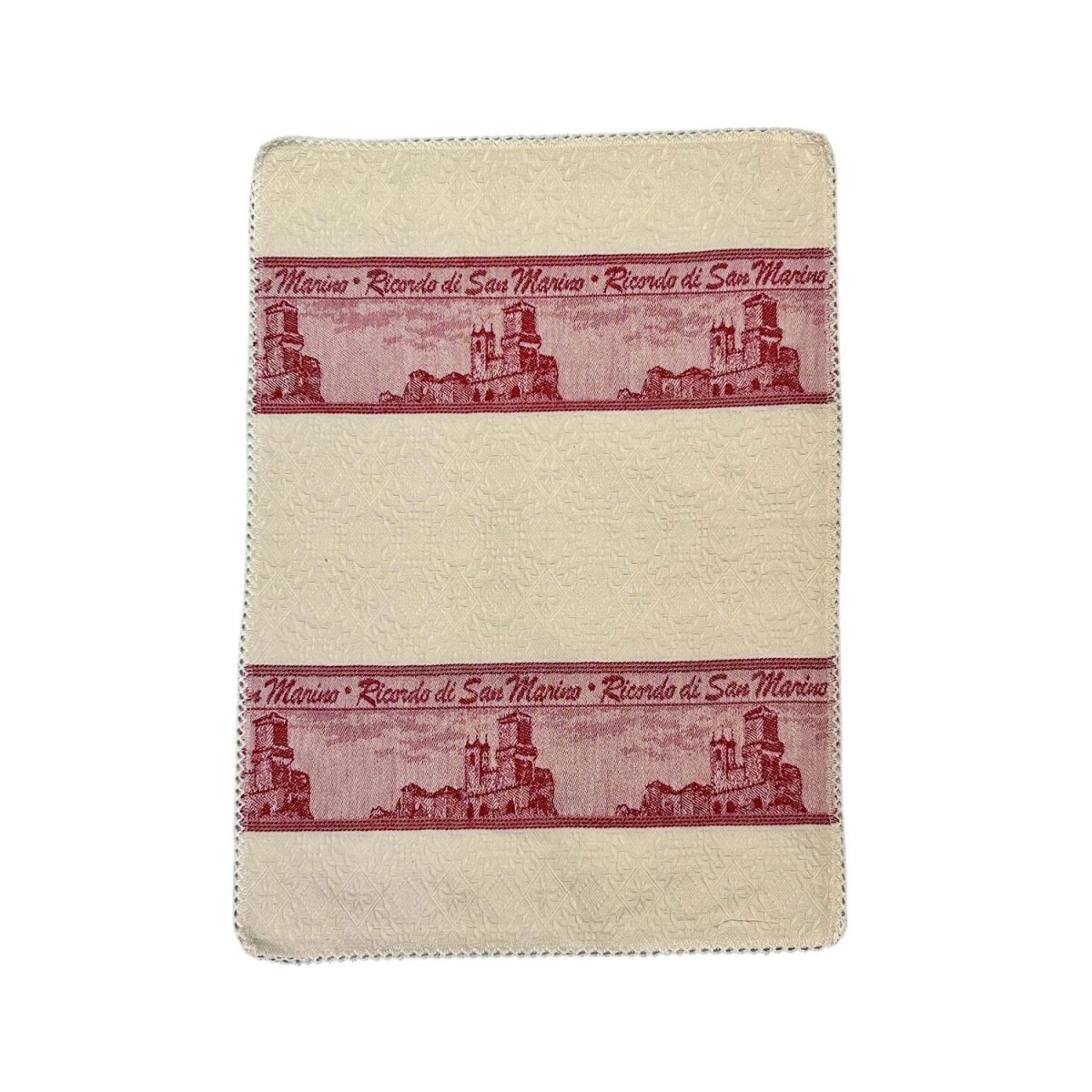 Strofinaccio di San Marino decoro rosso